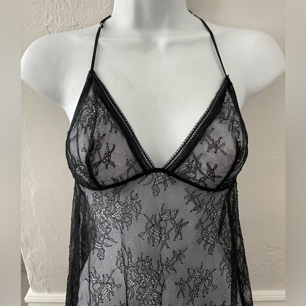 Victoria’s Secret black lace slip dress - Picture 2 of 6